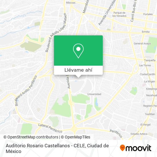 Mapa de Auditorio Rosario Castellanos - CELE