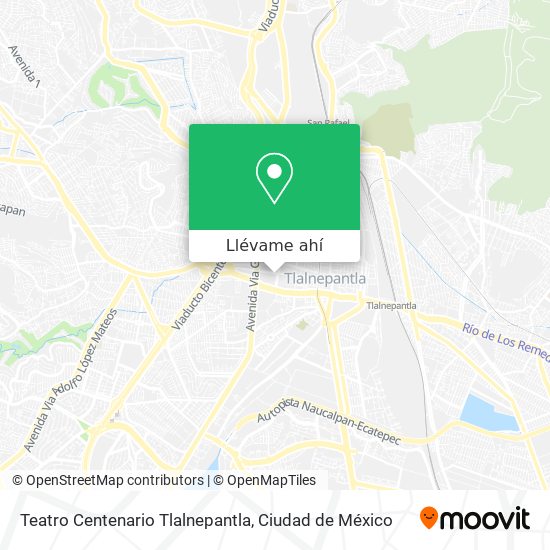 Mapa de Teatro Centenario Tlalnepantla