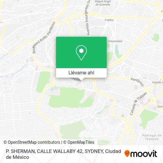 ¿Cómo llegar a P. SHERMAN, CALLE WALLABY 42, SYDNEY en Alvaro Obregón en Autobús? ¿Cómo llegar a P. SHERMAN, CALLE WALLABY 42, SYDNEY en Alvaro Obregón en Autobús?