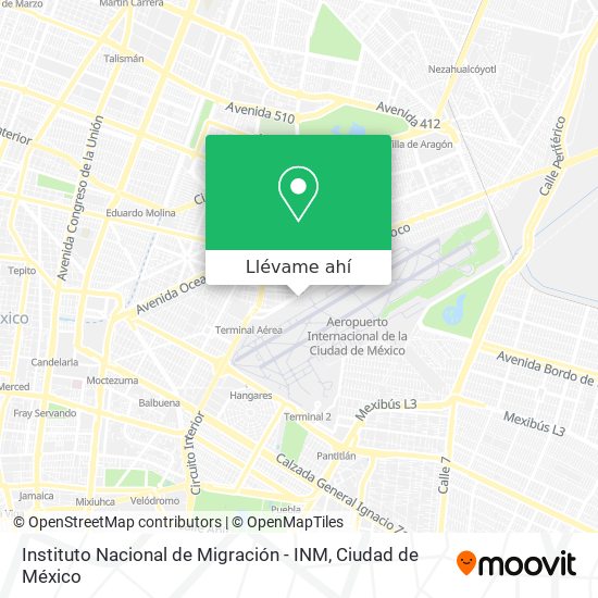 Mapa de Instituto Nacional de Migración - INM