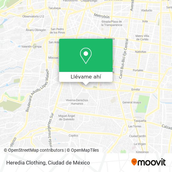 Mapa de Heredia Clothing