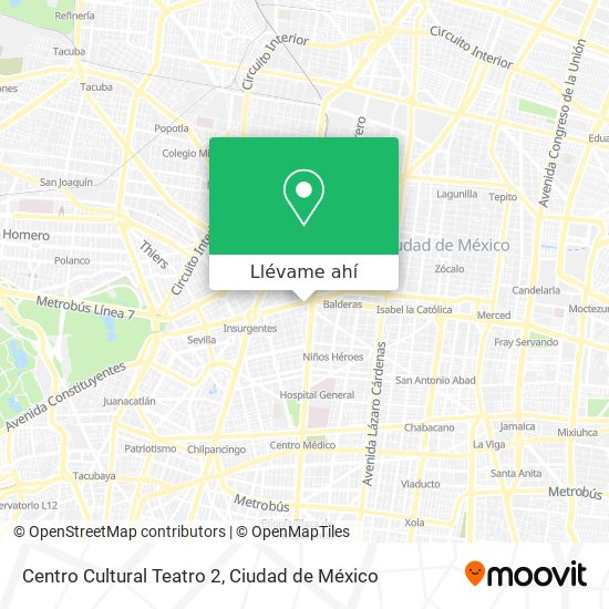 Mapa de Centro Cultural Teatro 2