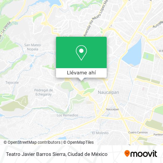 Mapa de Teatro Javier Barros Sierra