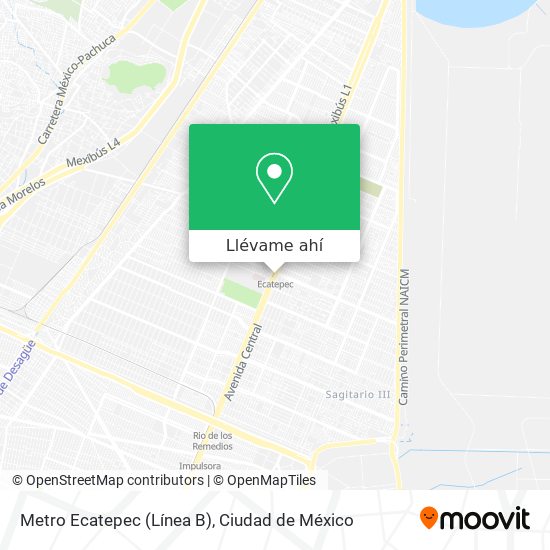 Mapa de Metro Ecatepec (Línea B)