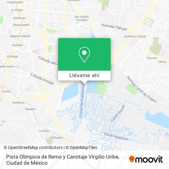 Mapa de Pista Olímpica de Remo y Canotaje  Virgilio Uribe