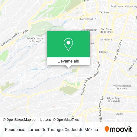 Mapa de Residencial Lomas De Tarango