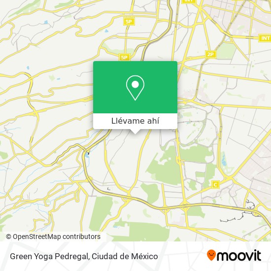 Mapa de Green Yoga Pedregal