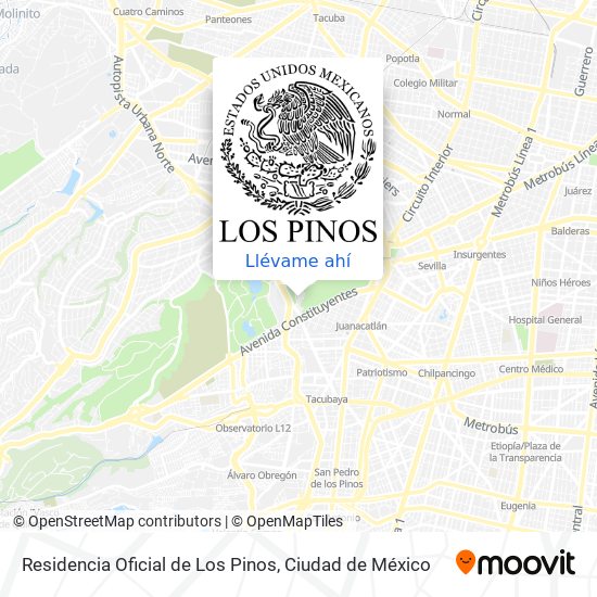 Mapa de Residencia Oficial de Los Pinos