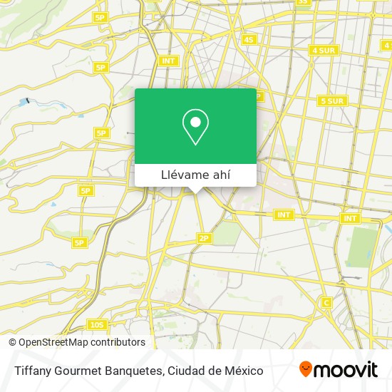 Mapa de Tiffany Gourmet Banquetes