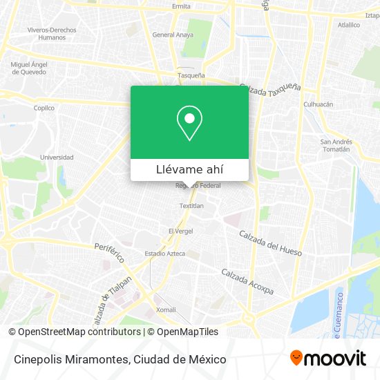 Mapa de Cinepolis Miramontes
