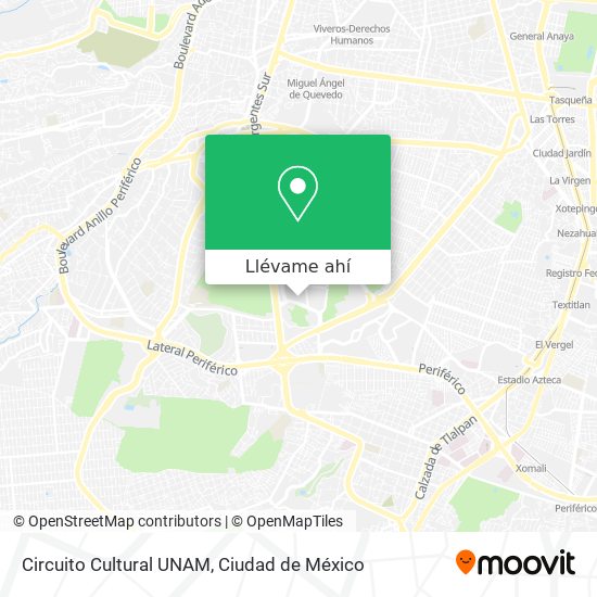 Mapa de Circuito Cultural UNAM