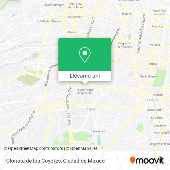 Mapa de Glorieta de los Coyotes