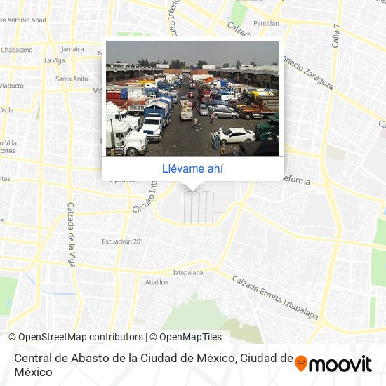 Mapa de Central de Abasto de la Ciudad de México