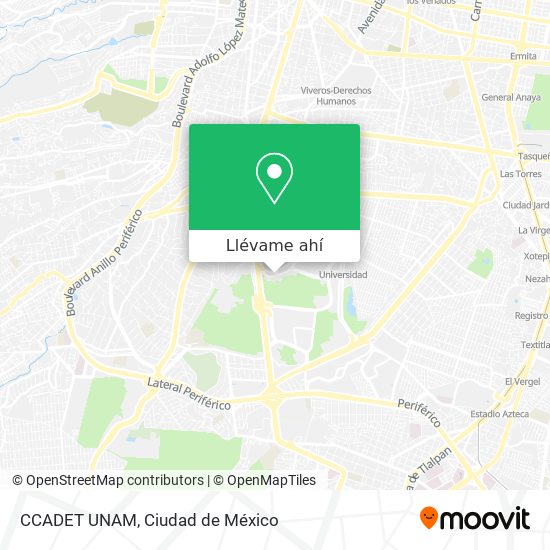Mapa de CCADET   UNAM