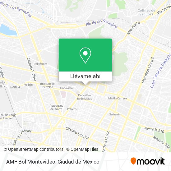 Mapa de AMF Bol Montevideo