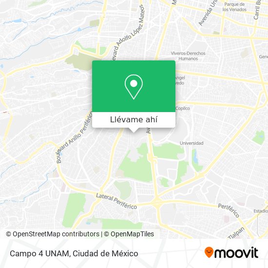 Mapa de Campo 4 UNAM