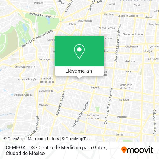 Mapa de CEMEGATOS - Centro de Medicina para Gatos