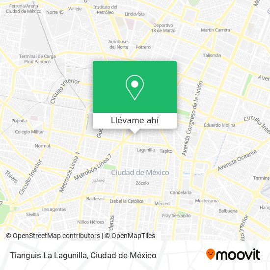 Mapa de Tianguis La Lagunilla