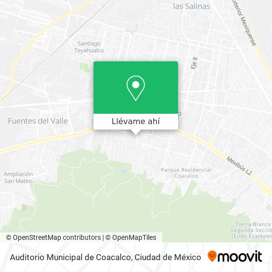 Mapa de Auditorio Municipal de Coacalco