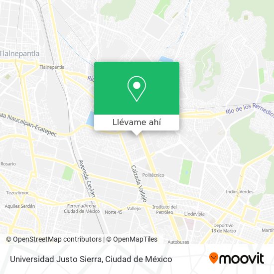 Mapa de Universidad Justo Sierra