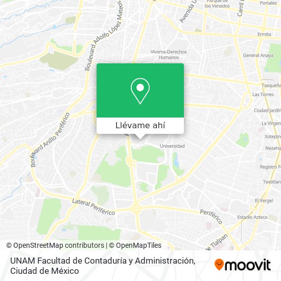 Mapa de UNAM Facultad de Contaduría y Administración