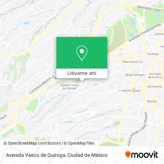 Mapa de Avenida Vasco de Quiroga