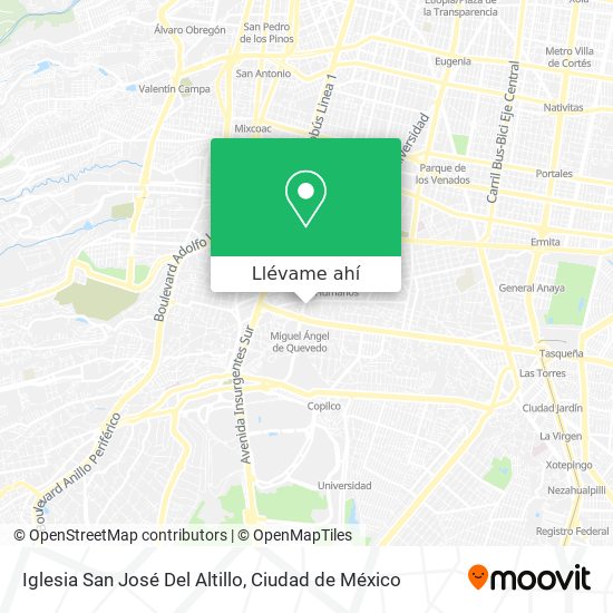 Mapa de Iglesia San José Del Altillo
