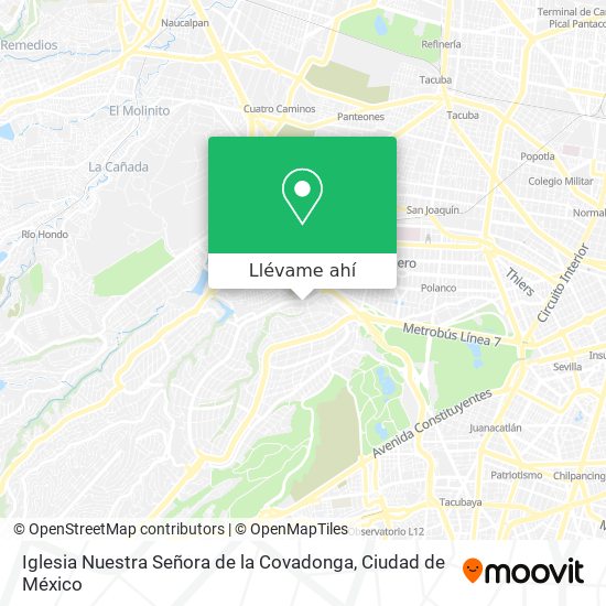 Cómo llegar a Iglesia Nuestra Señora de la Covadonga en Naucalpan De Juárez  en Autobús o Metro?