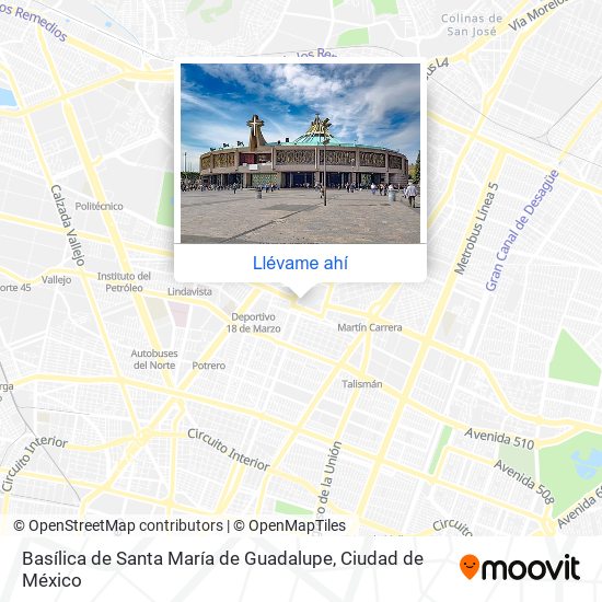 Mapa de Basílica de Santa María de Guadalupe