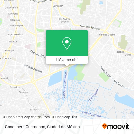 Mapa de Gasolinera Cuemanco
