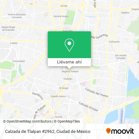 Mapa de Calzada de Tlalpan  #2962