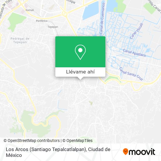 Mapa de Los Arcos (Santiago Tepalcatlalpan)