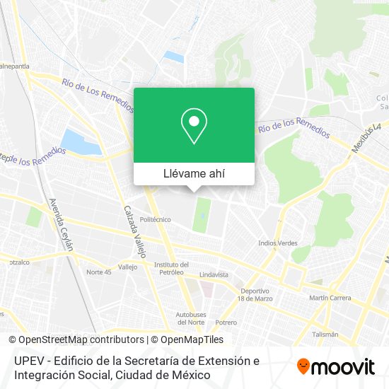 Mapa de UPEV - Edificio de la Secretaría de Extensión e Integración Social