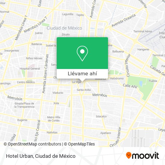 Mapa de Hotel Urban