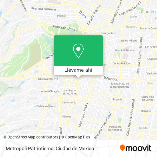 Mapa de Metrópoli Patriotismo