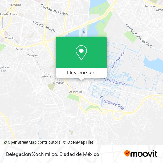 Mapa de Delegacion Xochimilco