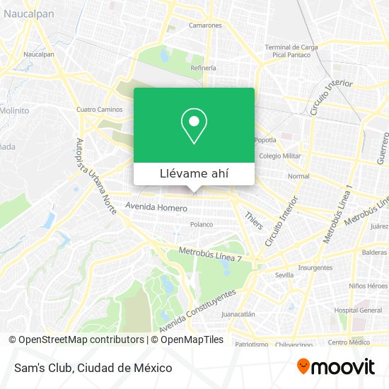 Cómo llegar a Sam's Club en Naucalpan De Juárez en Autobús o Metro?