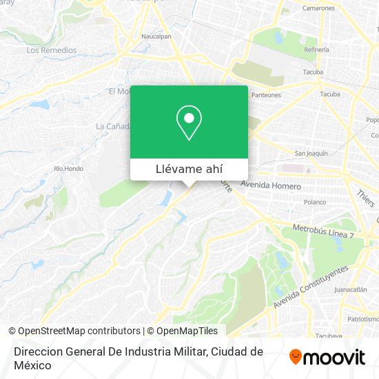 Mapa de Direccion General De Industria Militar