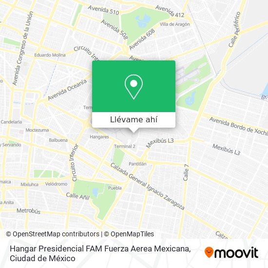 Mapa de Hangar Presidencial FAM Fuerza Aerea Mexicana