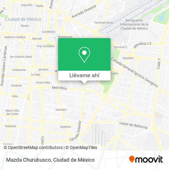 Mapa de Mazda Churubusco