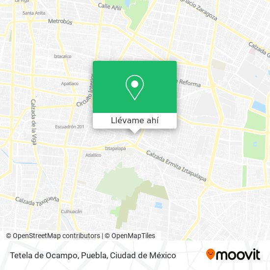 Mapa de Tetela de Ocampo, Puebla