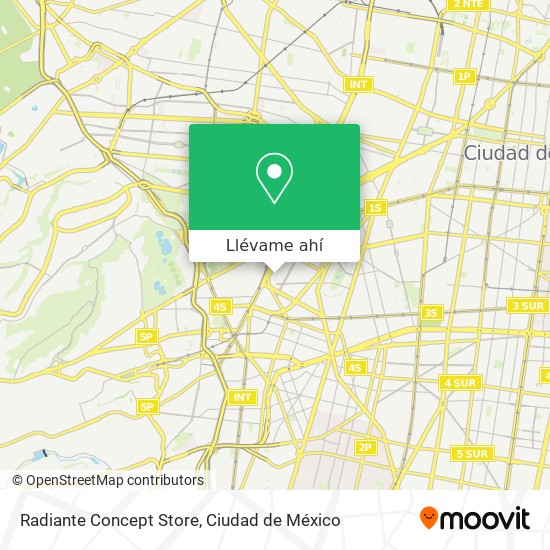 Mapa de Radiante Concept Store