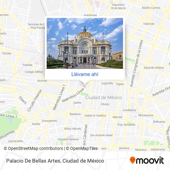 Mapa de Palacio De Bellas Artes