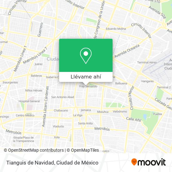 Mapa de Tianguis de Navidad