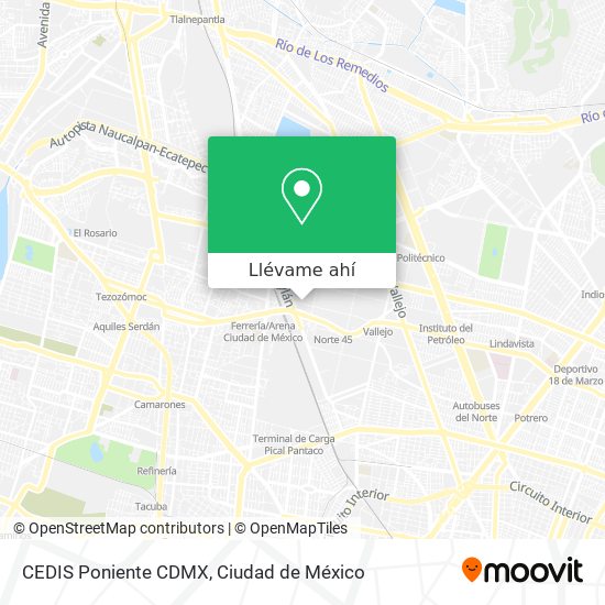 Mapa de CEDIS Poniente CDMX