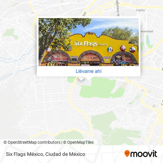 Mapa de Six Flags México