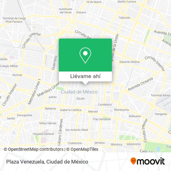 Mapa de Plaza Venezuela