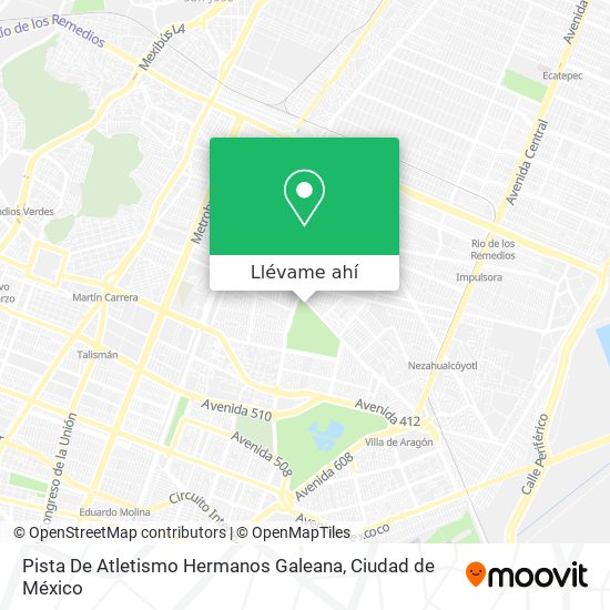 Mapa de Pista De Atletismo  Hermanos Galeana