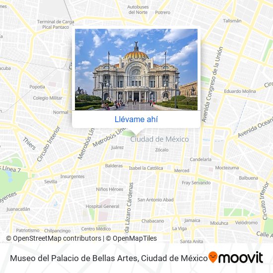 Mapa de Museo del Palacio de Bellas Artes
