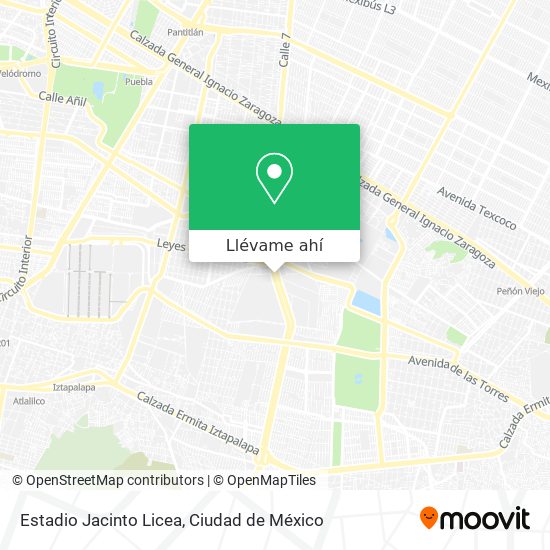 Mapa de Estadio Jacinto Licea